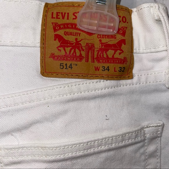 Levi’s 514 White Jeans 34Wx32L - Picture 3 of 3